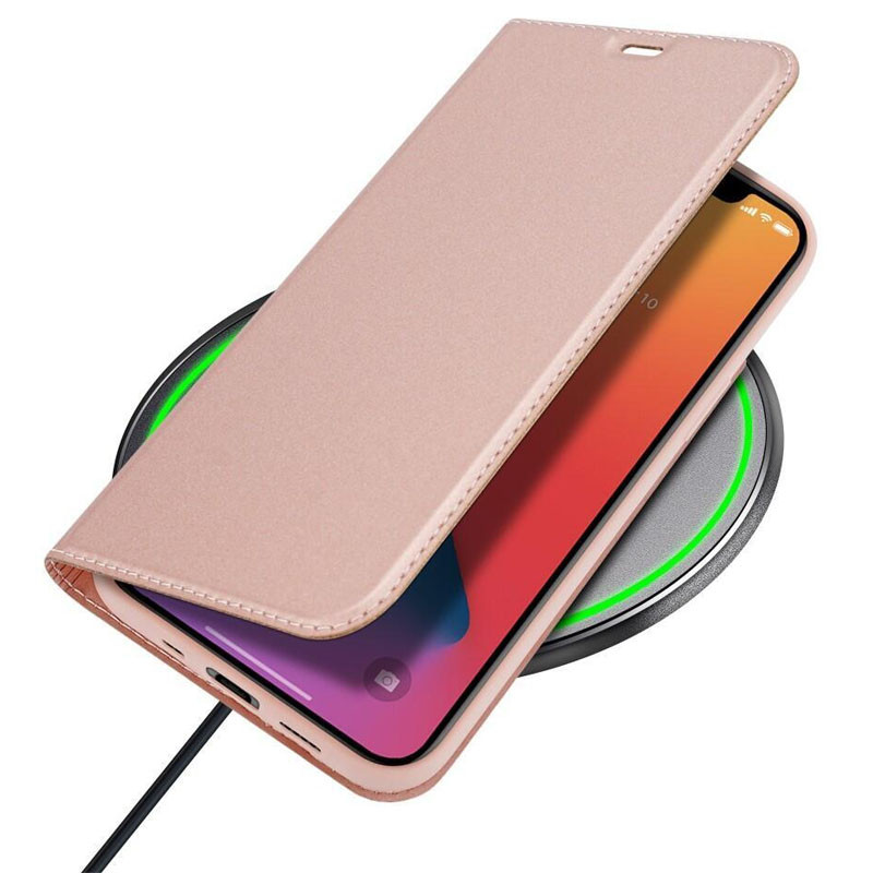 Купить Чехол-книжка Dux Ducis с карманом для визиток для Apple iPhone 14 / 13 (6.1") (Rose Gold) на vchehle.ua