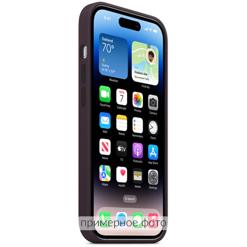 Фото Чохол Silicone Case Full Protective (AA) на Apple iPhone 16 (6.1") (Фіолетовий / Elderberry) на vchehle.ua