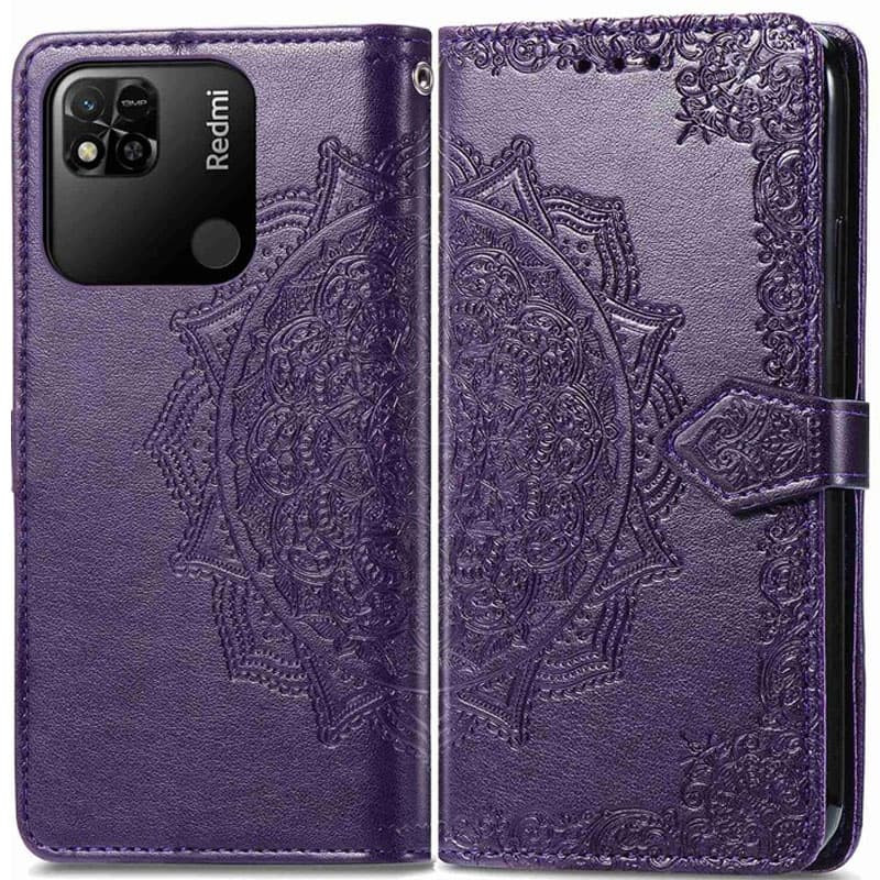 Фото Кожаный чехол (книжка) Art Case с визитницей для Xiaomi Redmi 10A (Фиолетовый) на vchehle.ua