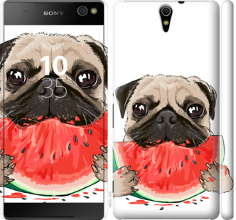 

Чехол Мопс и арбуз для Sony Xperia C5 Ultra Dual E5533 843674