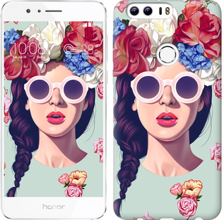 

Чохол Дівчина з квітами для Huawei Honor 8 Pro 583177