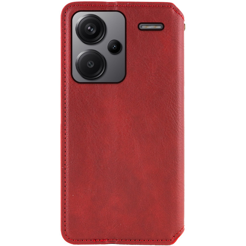 Фото Шкіряний чохол книжка GETMAN Cubic (PU) на Xiaomi Redmi Note 13 Pro+ (Червоний) в маназині vchehle.ua