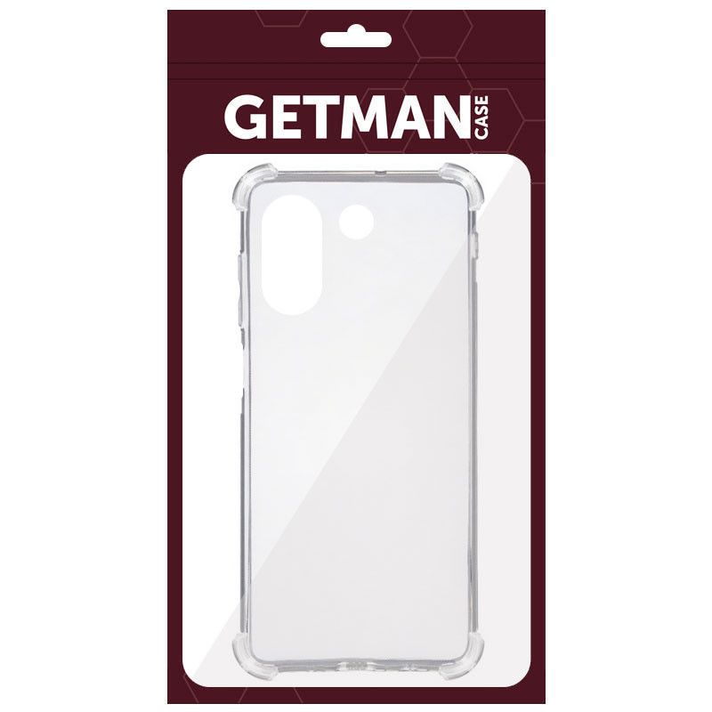 Купити TPU чохол GETMAN Ease logo посилені кути на ZTE Blade A54 4G (Безбарвний (прозорий)) на vchehle.ua