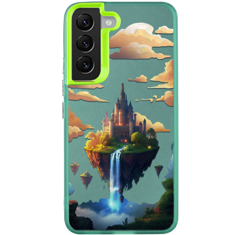 TPU+PC чохол TakiTaki Fantasy magic glow на Samsung Galaxy S22+ (Sky castle - Green)