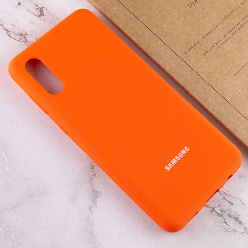 Замовити Чохол Silicone Cover Full Protective (AA) на Samsung Galaxy A02 (Помаранчевий / Neon Orange) на vchehle.ua