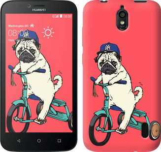 

Чохол Мопс на велосипеді на Huawei Ascend Y3C 87818
