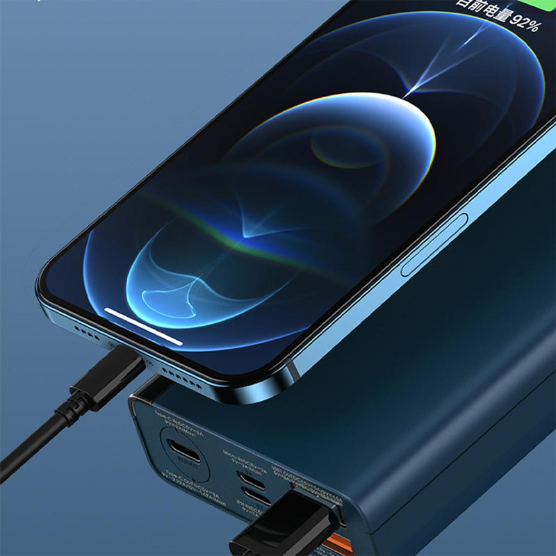 Уценка Портативное ЗУ Power Bank Remax RPP-257 Riji QC22.5W+PD20W 30000 mAh (Дефект упаковки / Синий) в магазине vchehle.ua