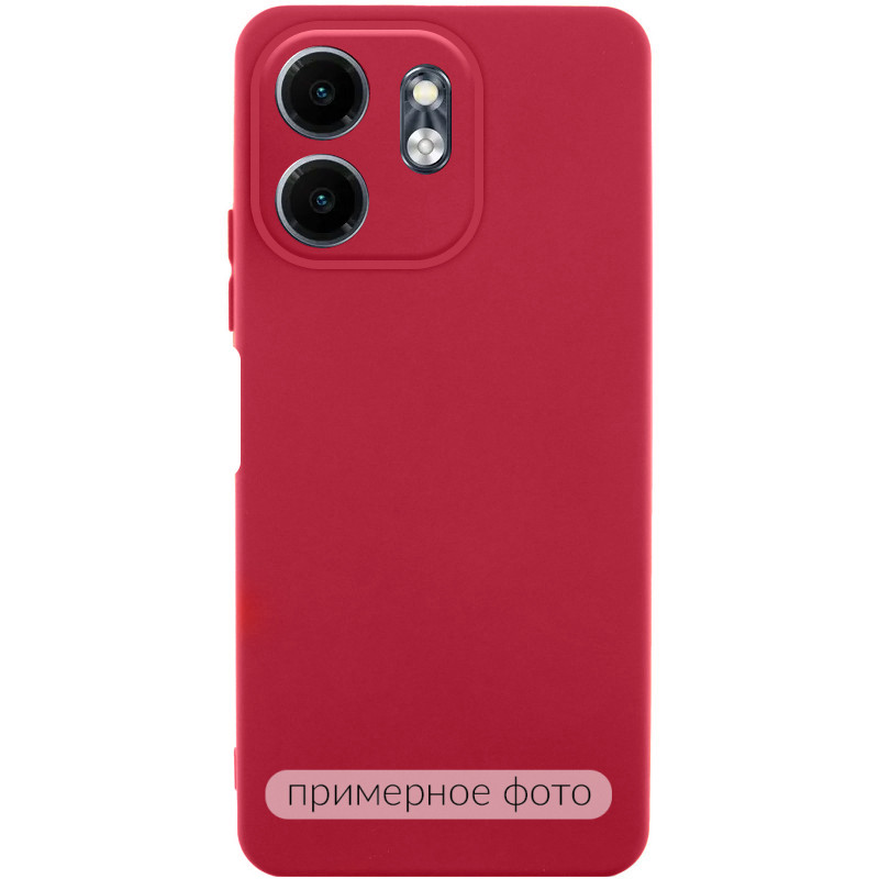 Чехол TPU GETMAN Liquid Silk Full Camera для Xiaomi Redmi Note 11 (Global) / Note 11S (Красный / Dark Red)
