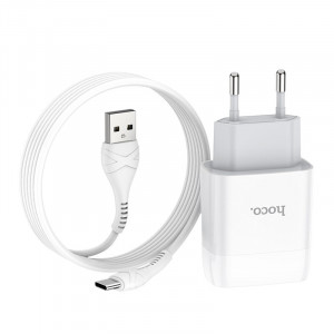 СЗУ Hoco C73A Glorious 2.4A (2USB-A) + кабель USB to Type-C