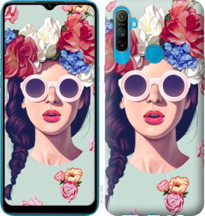 

Чехол Девушка с цветами для Realme C3 933582