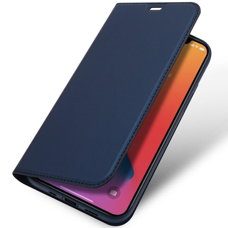 Фото Чехол-книжка Dux Ducis с карманом для визиток для Apple iPhone 12 Pro / 12 (6.1") (Синий) на vchehle.ua