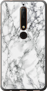 Чехол Мрамор белый для Nokia 6.1