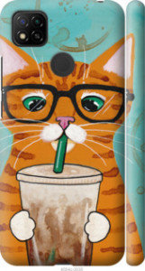 Чохол Зеленоокий кіт в окулярах на Xiaomi Redmi 10A