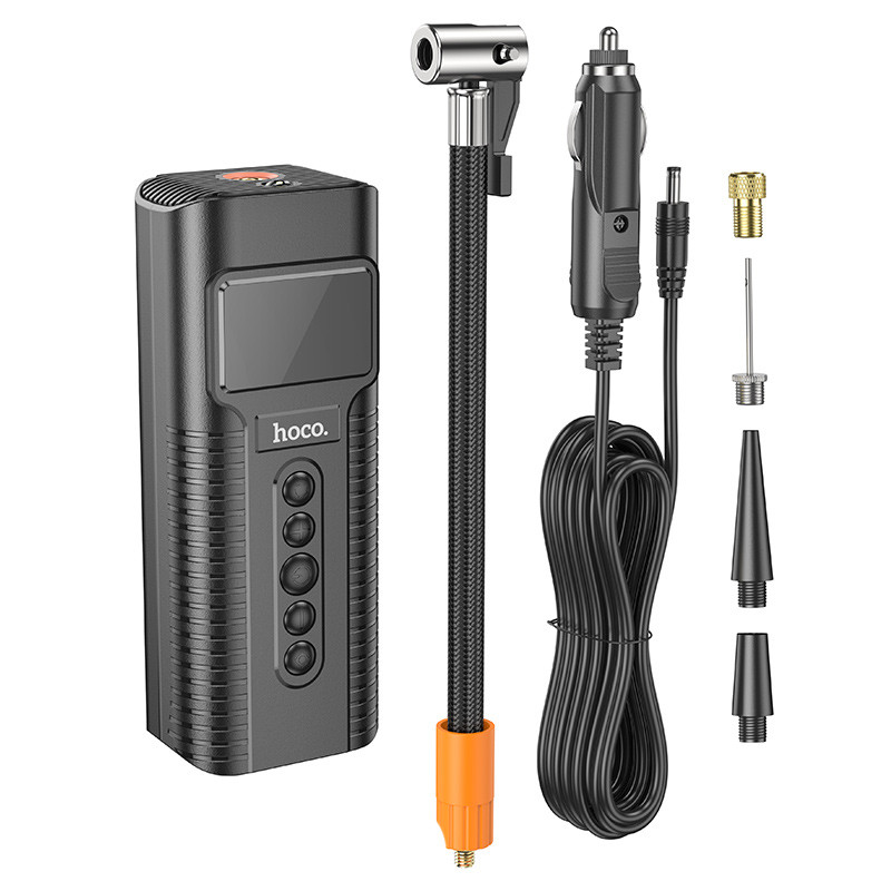 Купить Автомобильный насос Hoco PH55 Roys smart car air pump (Black) на vchehle.ua