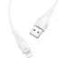 Купить Дата кабель Borofone BX18 Optimal USB to Lightning (1m) (Белый) на vchehle.ua