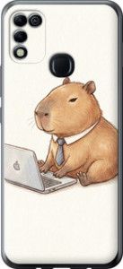 Чохол Funny Capybara CEO Working на Infinix Hot 11 Play