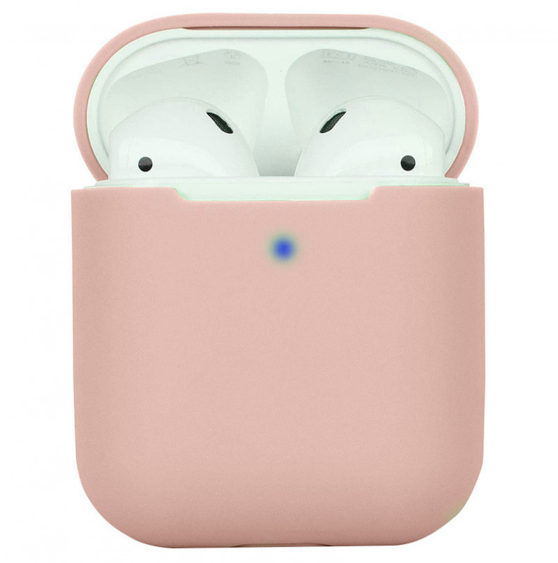 

Силиконовый футляр для наушников AirPods 1/2 (Розовый / Pink Sand) 1160359