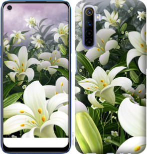 

Чехол Белые лилии для Realme 6 917556