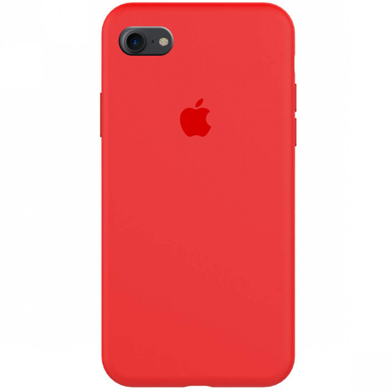 Чехол Silicone Case Full Protective (AA) для Apple iPhone 7 / 8 / SE (2020) (4.7") (Красный / Red)