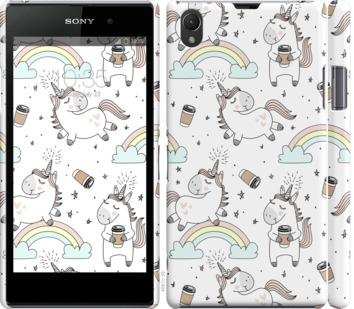 

Чехол Единорог и кофе для Sony Xperia Z1 C6902 840863