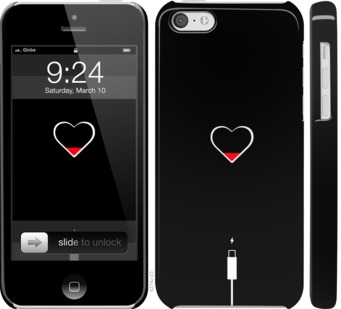 Чехол Подзарядка сердца для iPhone 5c