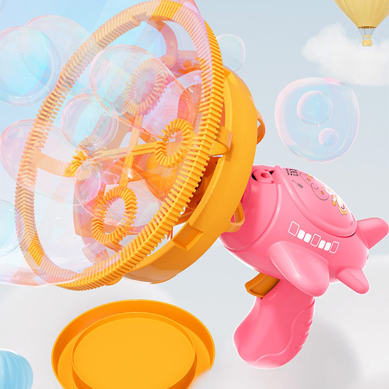 Фото Пістолет для мильних бульбашок H035 Bubble Gun з пропелером 2in1 + bottle 250ml (Pink) на vchehle.ua