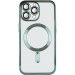 Фото TPU чехол Fibra Chrome with Magnetic safe для Apple iPhone 14 Pro (6.1") (Green) на vchehle.ua