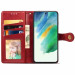Фото Кожаный чехол книжка GETMAN Gallant (PU) для Samsung Galaxy S21 FE (Красный) на vchehle.ua