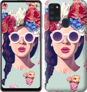 

Чохол Дівчина з квітами на Samsung Galaxy A21s A217F 933571
