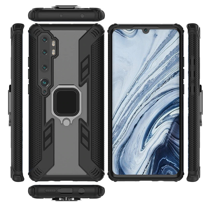 Заказать Ударопрочный чехол Combo Ring for Magnet для Xiaomi Mi Note 10 / Note 10 Pro/Mi CC9 Pro (Черный) на vchehle.ua