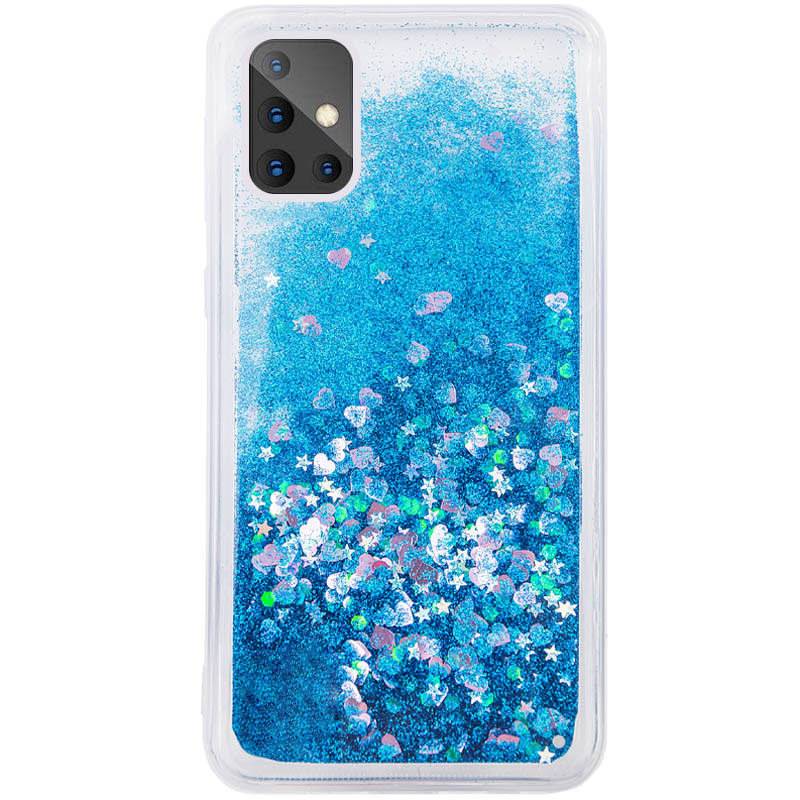 

TPU чохол Liquid hearts на Samsung Galaxy A71 (Блакитний) 906140