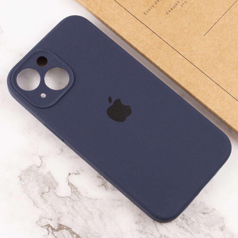 Чехол Silicone Case Full Camera Protective (AA) для Apple iPhone 14 (6.1") (Темно-синий / Midnight blue) в магазине vchehle.ua