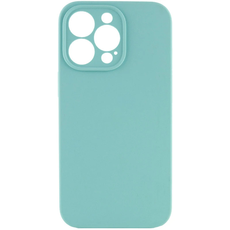 Чохол Silicone Case Full Camera Protective (AA) NO LOGO на Apple iPhone 16 Pro Max (6.9") (Бірюзовий / Marine Green)