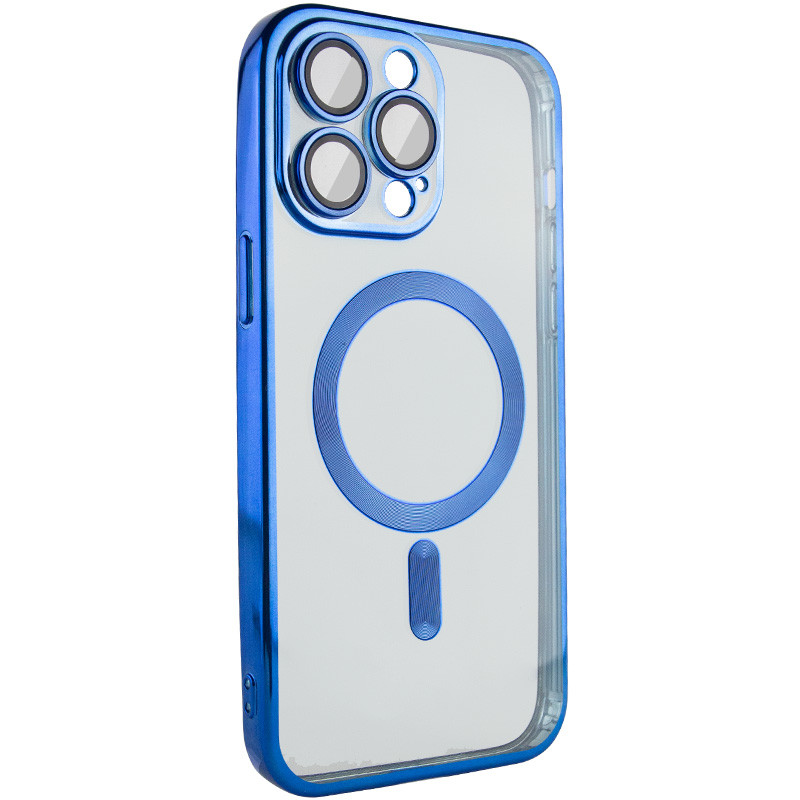 TPU чехол Fibra Chrome with Magnetic safe для Apple iPhone 14 Pro Max (6.7") (Blue)