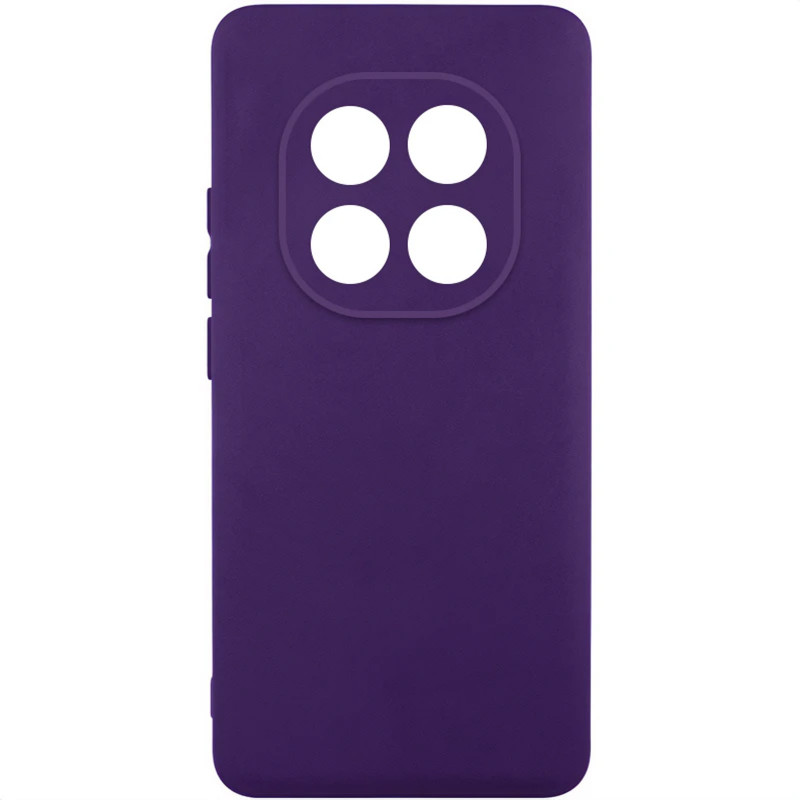 Чехол TPU GETMAN Liquid Silk Full Camera для Xiaomi Redmi Note 14 Pro+ 5G (Темно фиолетовый / Dark Purple)