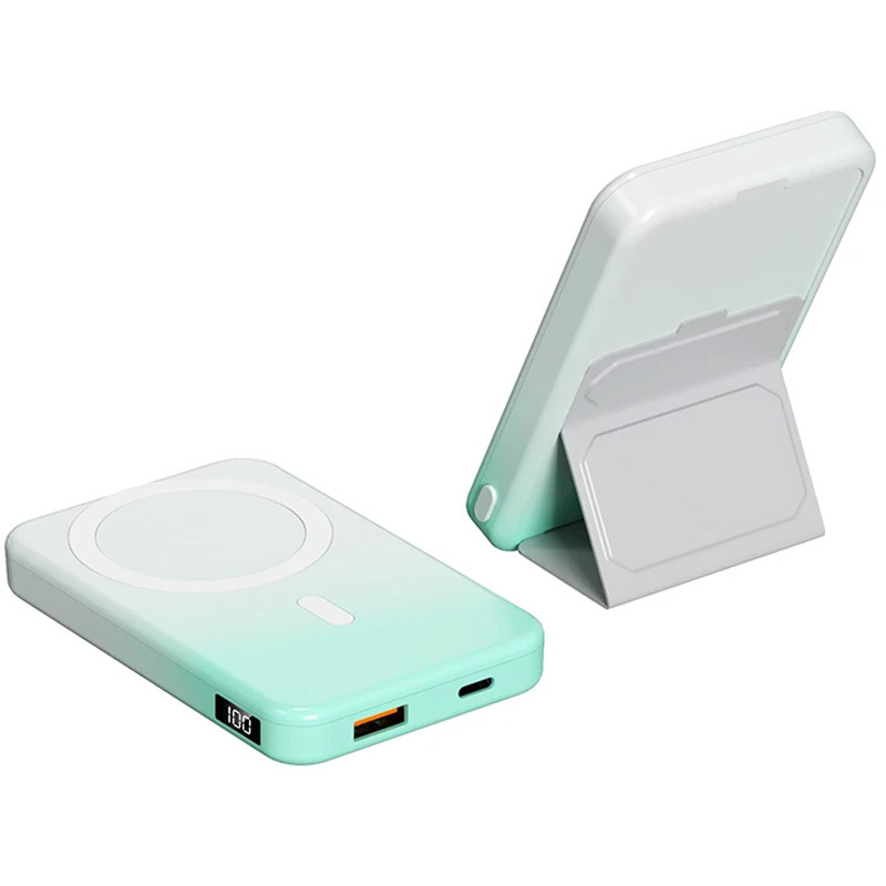 Портативное ЗУ Power Bank JJT-A27-1 Gradient PD20W+QC 22.5W с БЗУ 10000 mAh (White / Green)