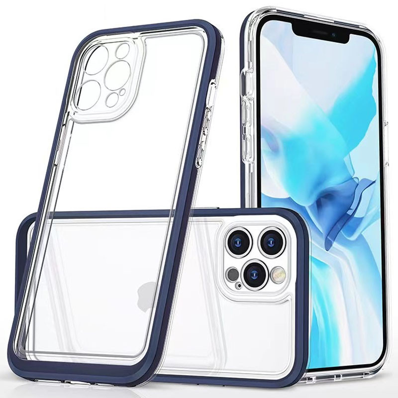 

TPU+PC чехол Clear 360 для Apple iPhone 12 Pro (6.1") (Синий) 1213699