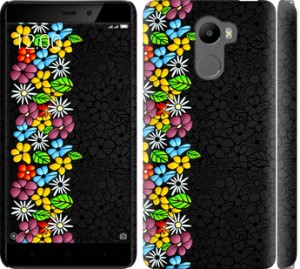 Чехол цветочный орнамент для Xiaomi Redmi 4