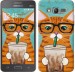Чохол Зеленоокий кіт в окулярах на Samsung Galaxy J2 Prime