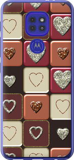 

Чехол Шоколад с сердечками для Motorola G9 Play 1636393