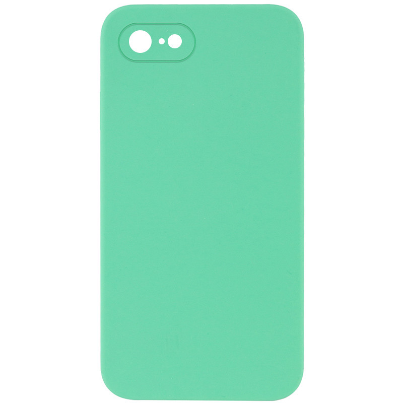 Silicone Case Square Full Camera Protective (AA) NOLOGO на Apple iPhone 7 / 8 / SE (2020) (4.7") (Зелений / Spearmint)