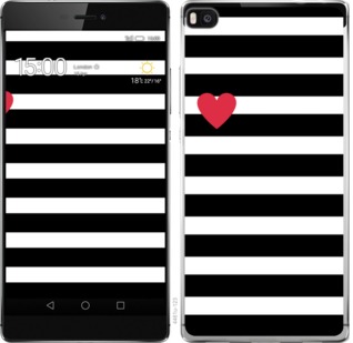 

Чехол Черно-белые полосы для Huawei Ascend P8 752034
