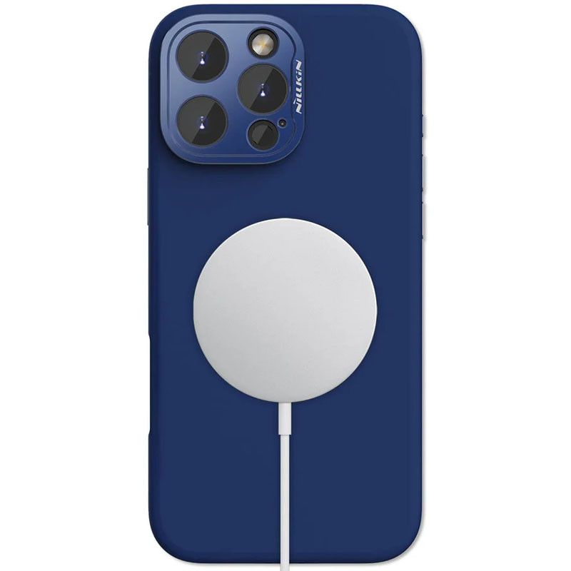 Фото Чехол Silicone Nillkin LensWing Prop Magnetic для Apple iPhone 16 Pro Max (6.9") (Синий / Blue) на vchehle.ua