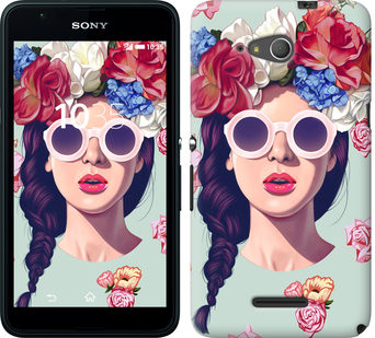 

Чехол Девушка с цветами для Sony Xperia E4g 95734