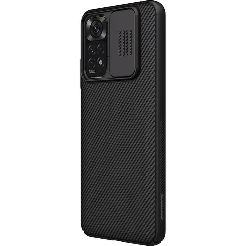 Карбоновая накладка Nillkin Camshield (шторка на камеру) для Xiaomi Redmi Note 11S (Черный / Black) в магазине vchehle.ua