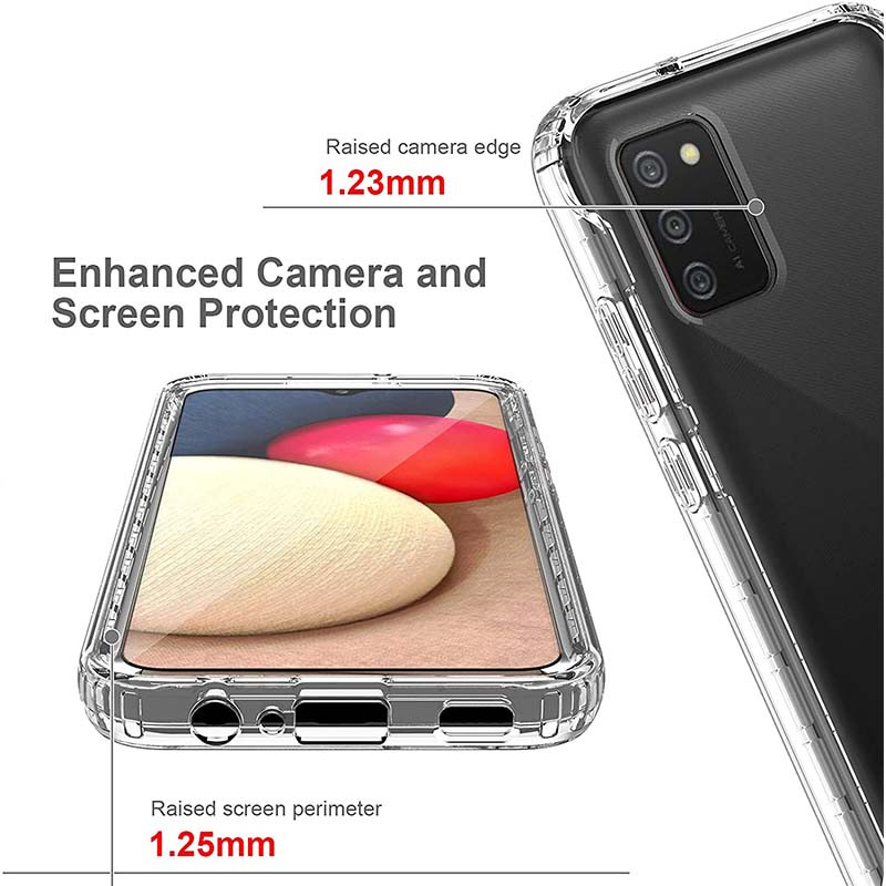 Чохол TPU + PC Full Body з захистом 360 на Samsung Galaxy A02s (Прозорий) в магазині vchehle.ua