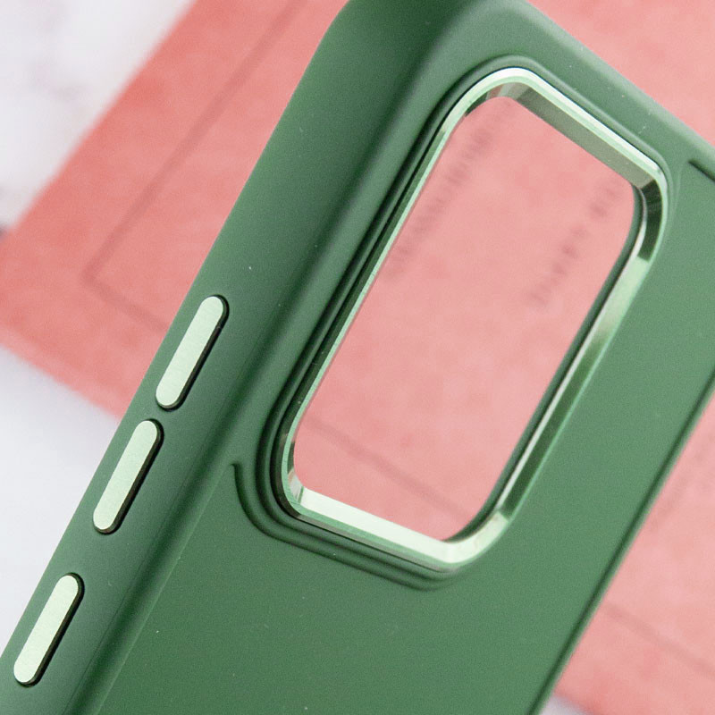 TPU чехол Bonbon Metal Style для Xiaomi Redmi Note 13 Pro 4G / Poco M6 Pro 4G (Зеленый / Army green) в магазине vchehle.ua