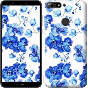 

Чехол Голубые орхидеи для Honor 7C pro 725295