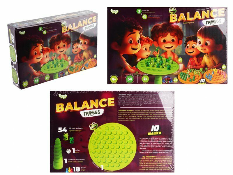Фото Развивающая настольная игра "Balance Frogs" со слаймом на vchehle.ua