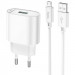 СЗУ Hoco C109A Fighter QC3.0 18W (1USB-A) + кабель USB to MicroUSB (White)